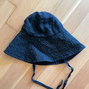 Small Lot Co Linen Hat, black